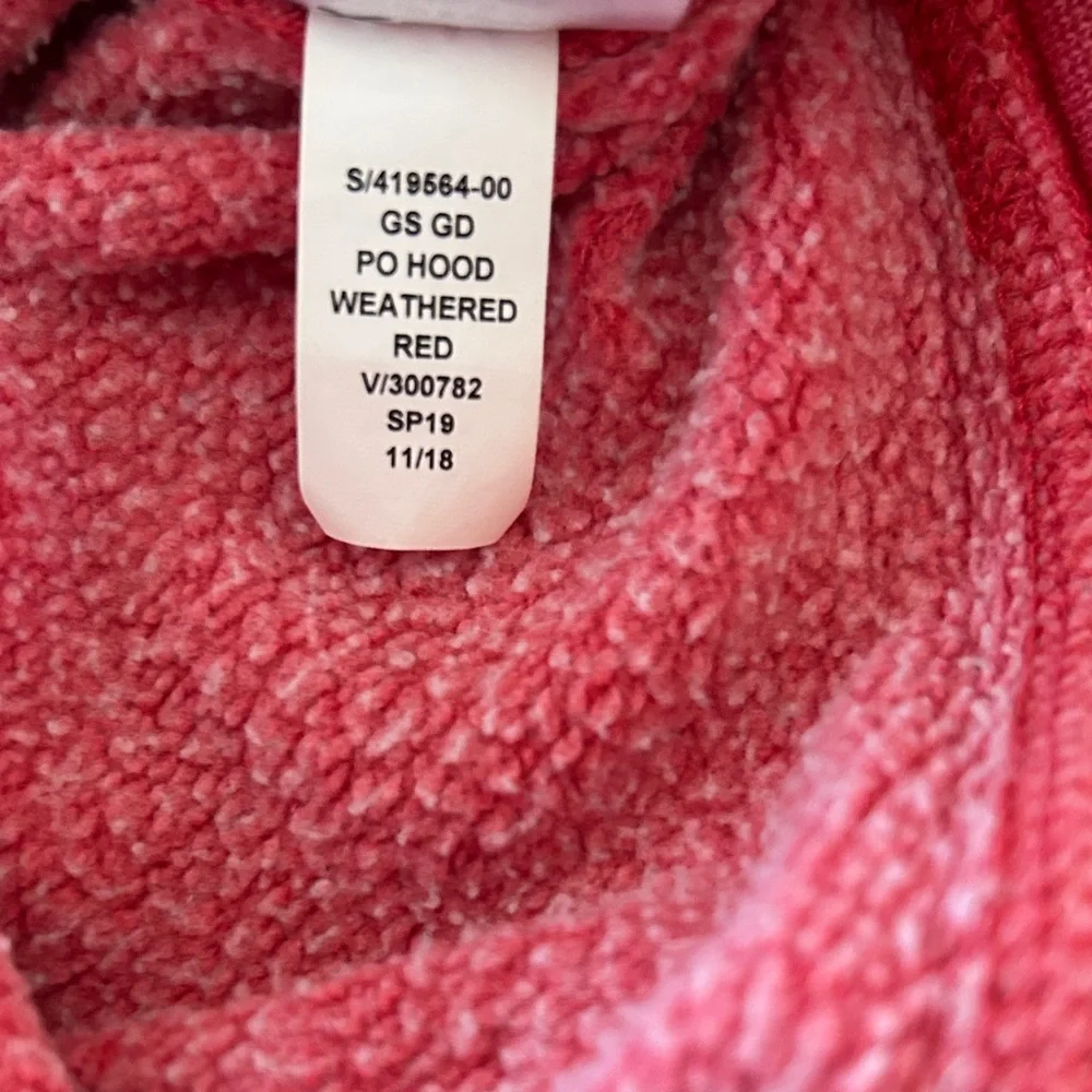 GAP Kids Athletic Logo Pullover Hoodie red